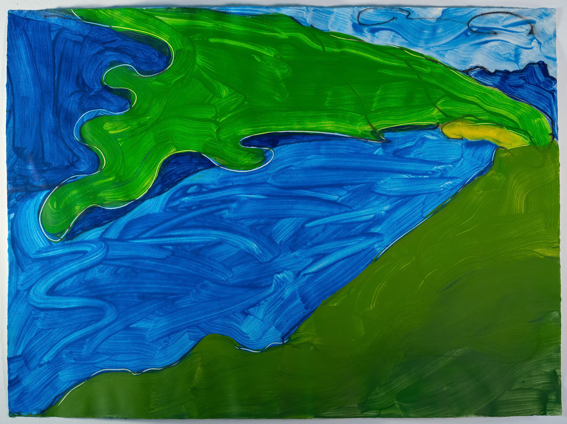 Portacloy, May, 2025 - Acrylic on Twin Rocker handmade cotton paper