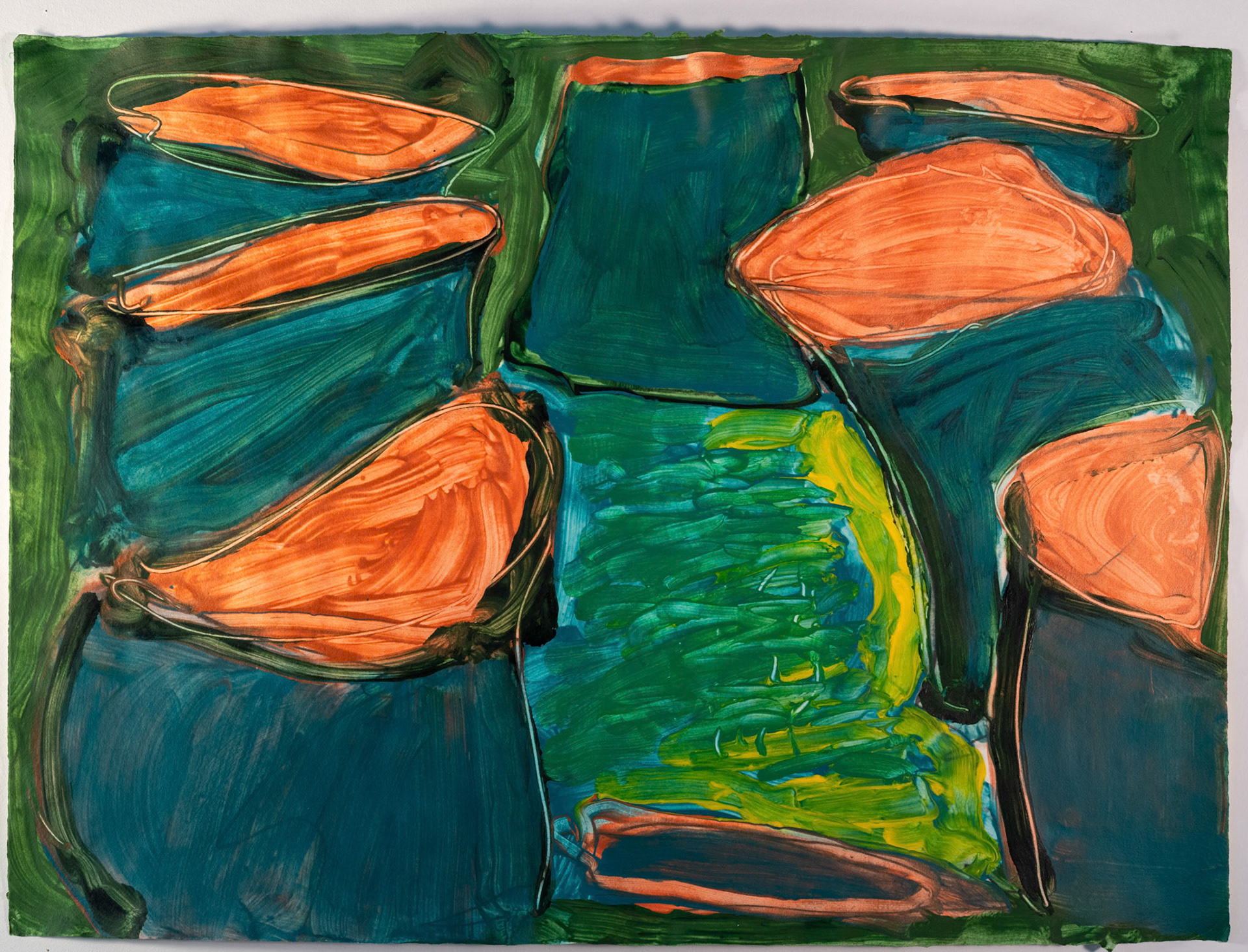 Rathlacken Tomb, May, 2025 - Acrylic on Twin Rocker handmade cotton paper