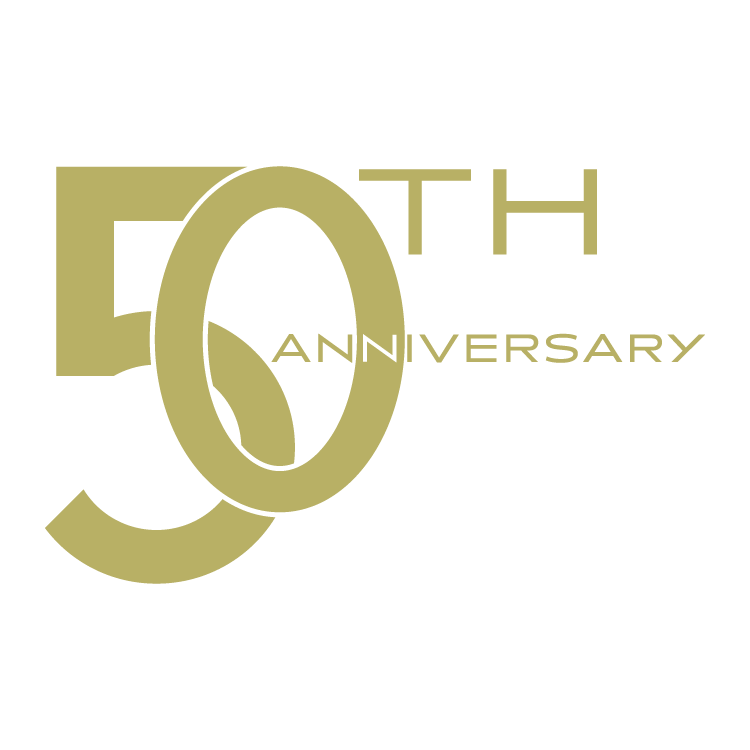 50th Anniversary Lockup which was designed by freehand in Adobe Illustrator.