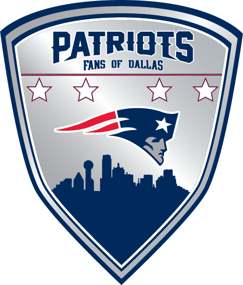 Another unused concept for the New England Patriots Fans of Dallas logo from 2015. Using a classic shield design, this highlights the city as well as the team's then-four Super Bowl Championships as stars very similar to a soccer logo. Also created in Adobe Illustrator.