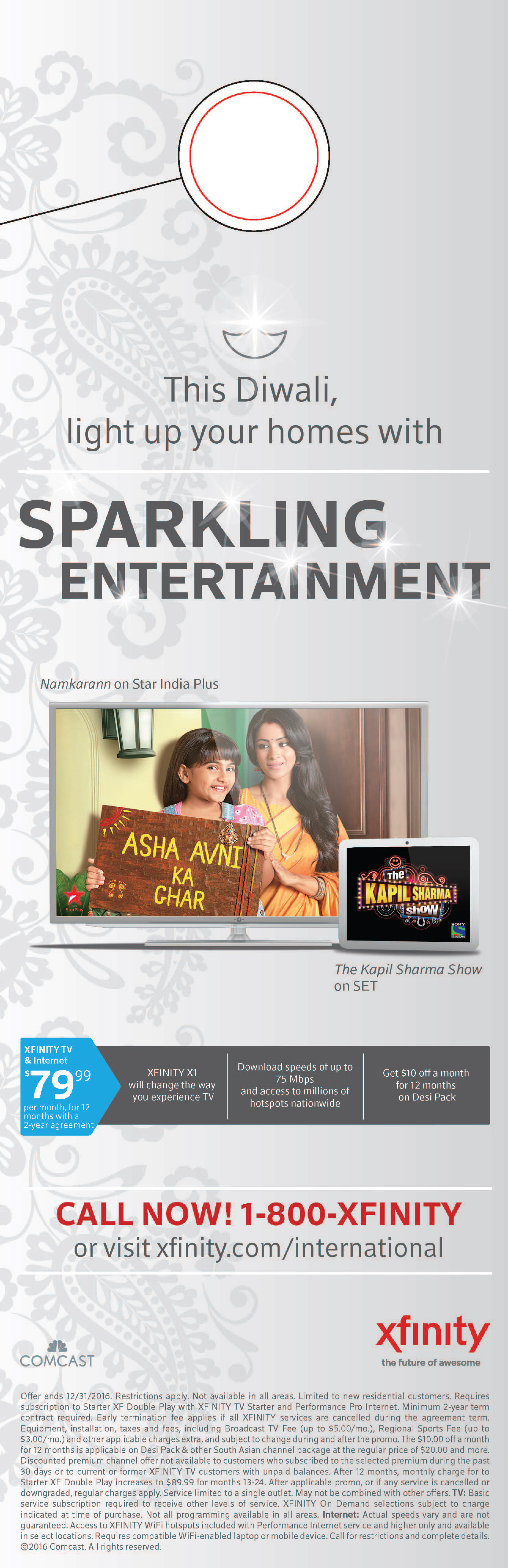South Asian Diwali Door Hanger