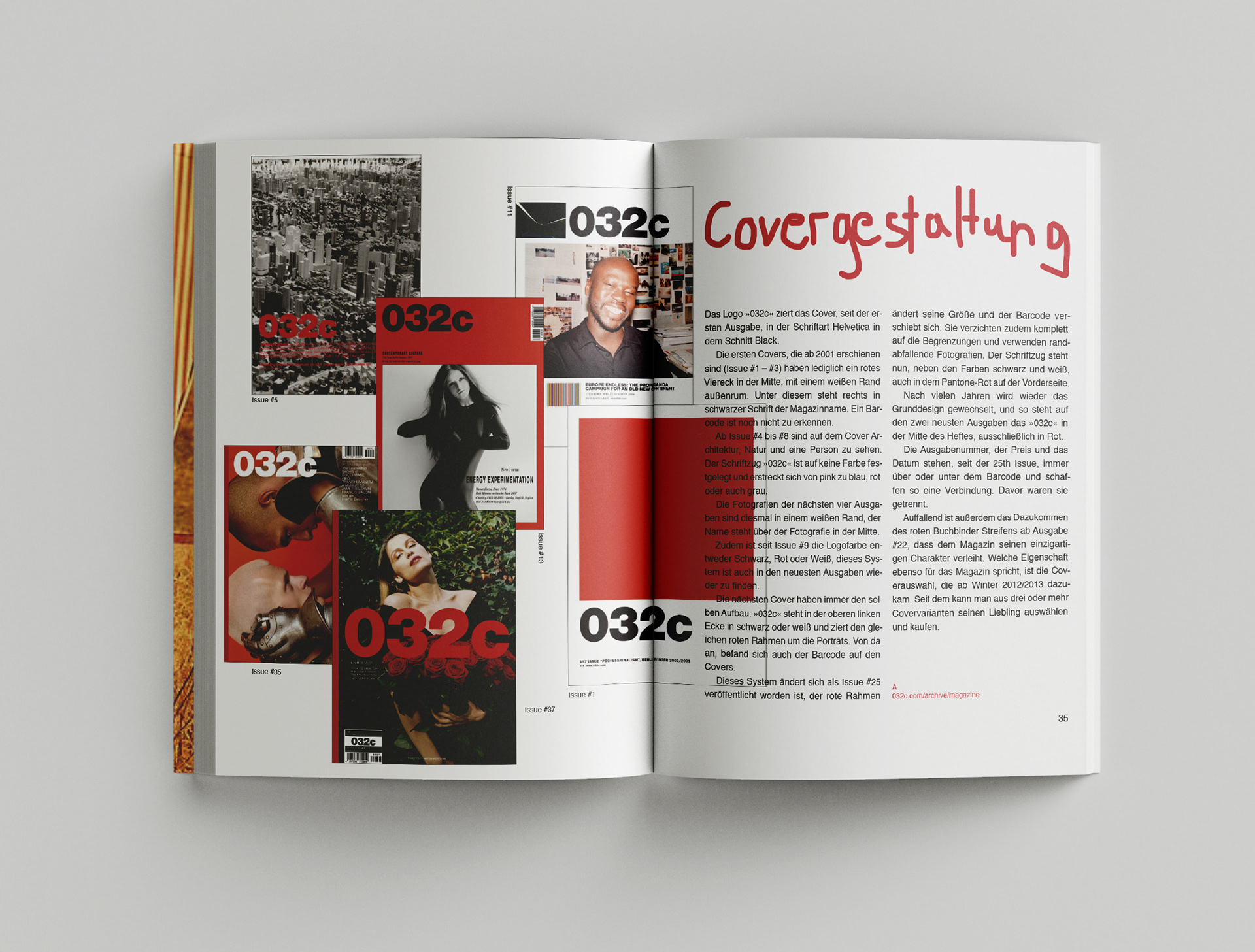 Die Covergestaltungen der 032c