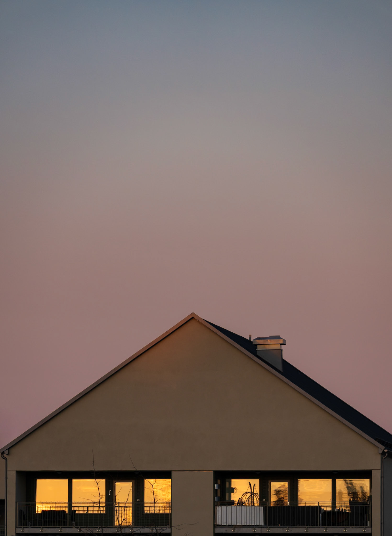 Gradient Sky and Golden Hour Reflections