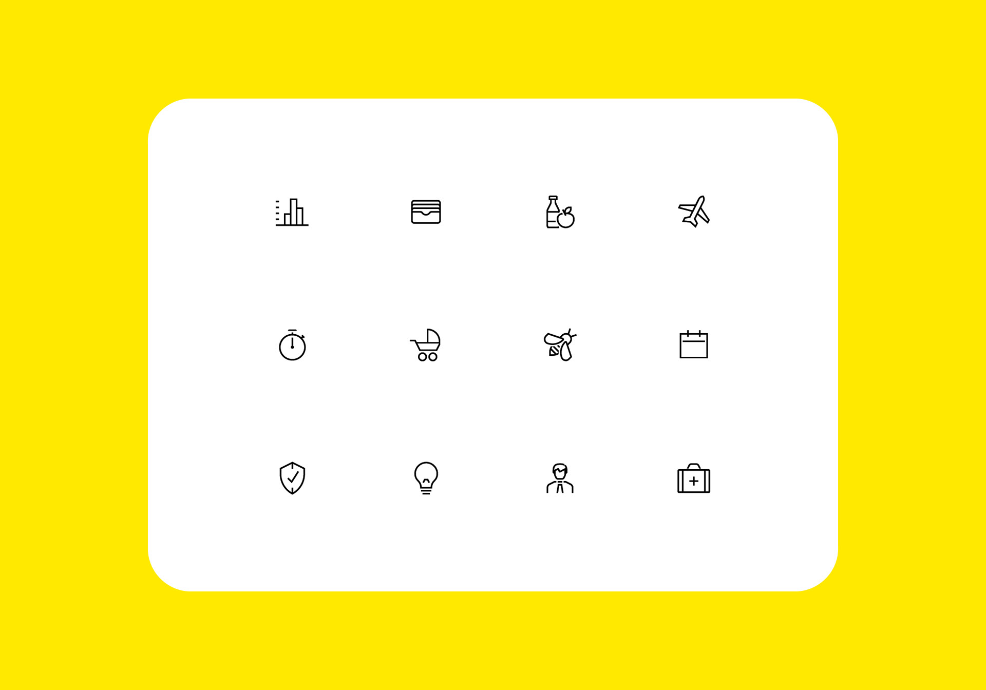 custom icon set made for fintech company