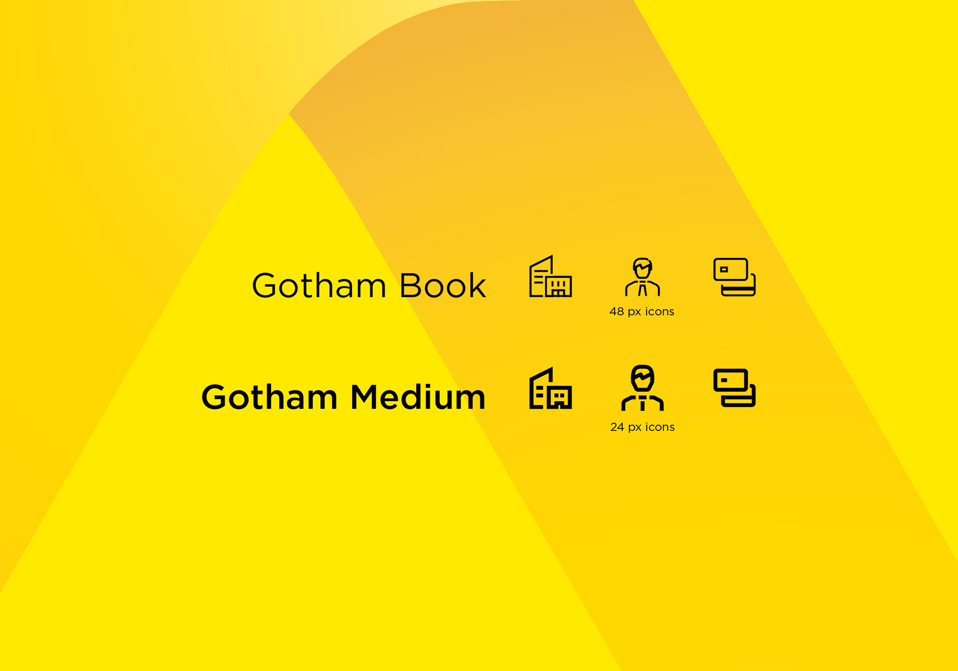 Icon variations aligned with brand typography