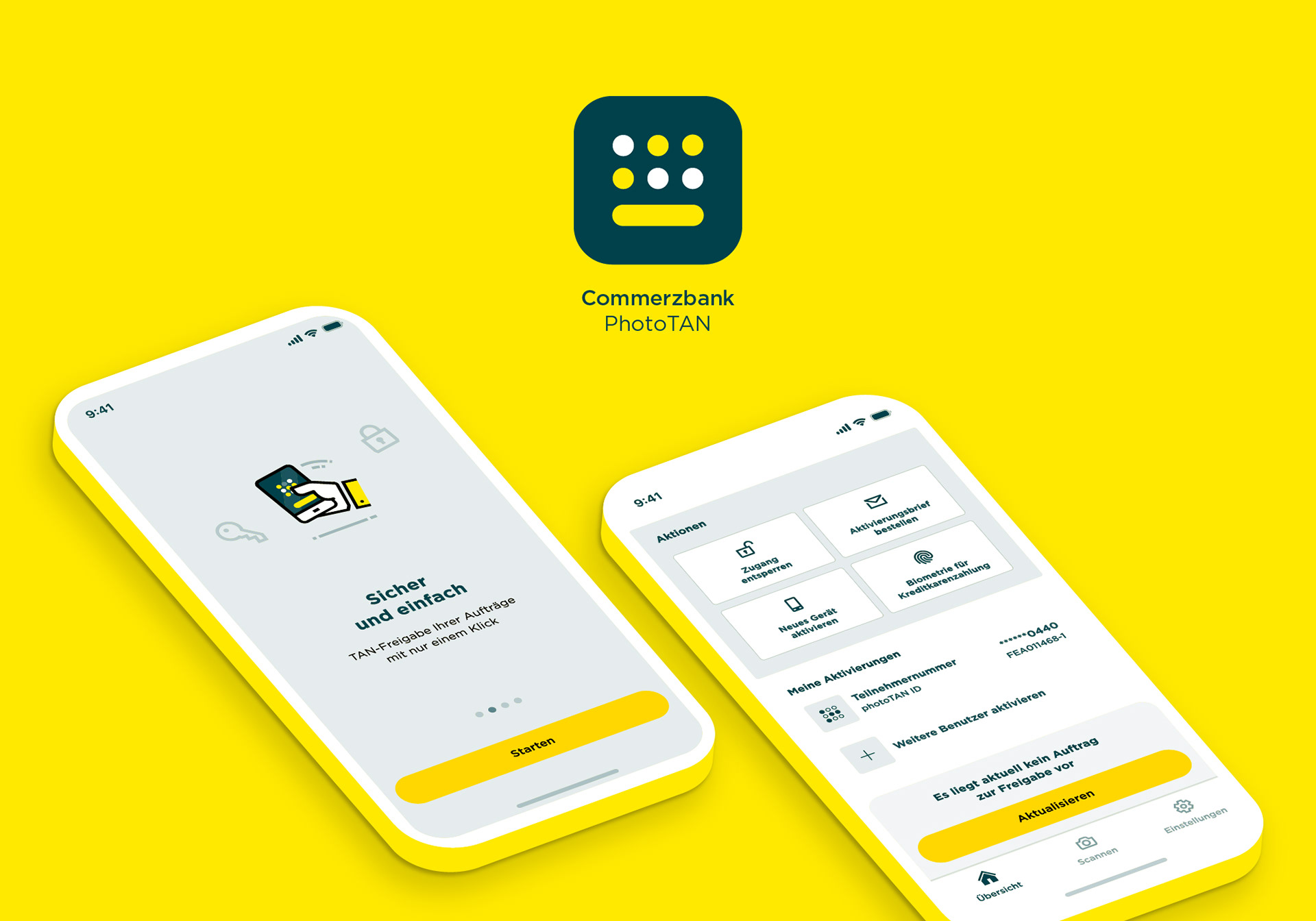 Onboarding illustration and user interface icons for banking app