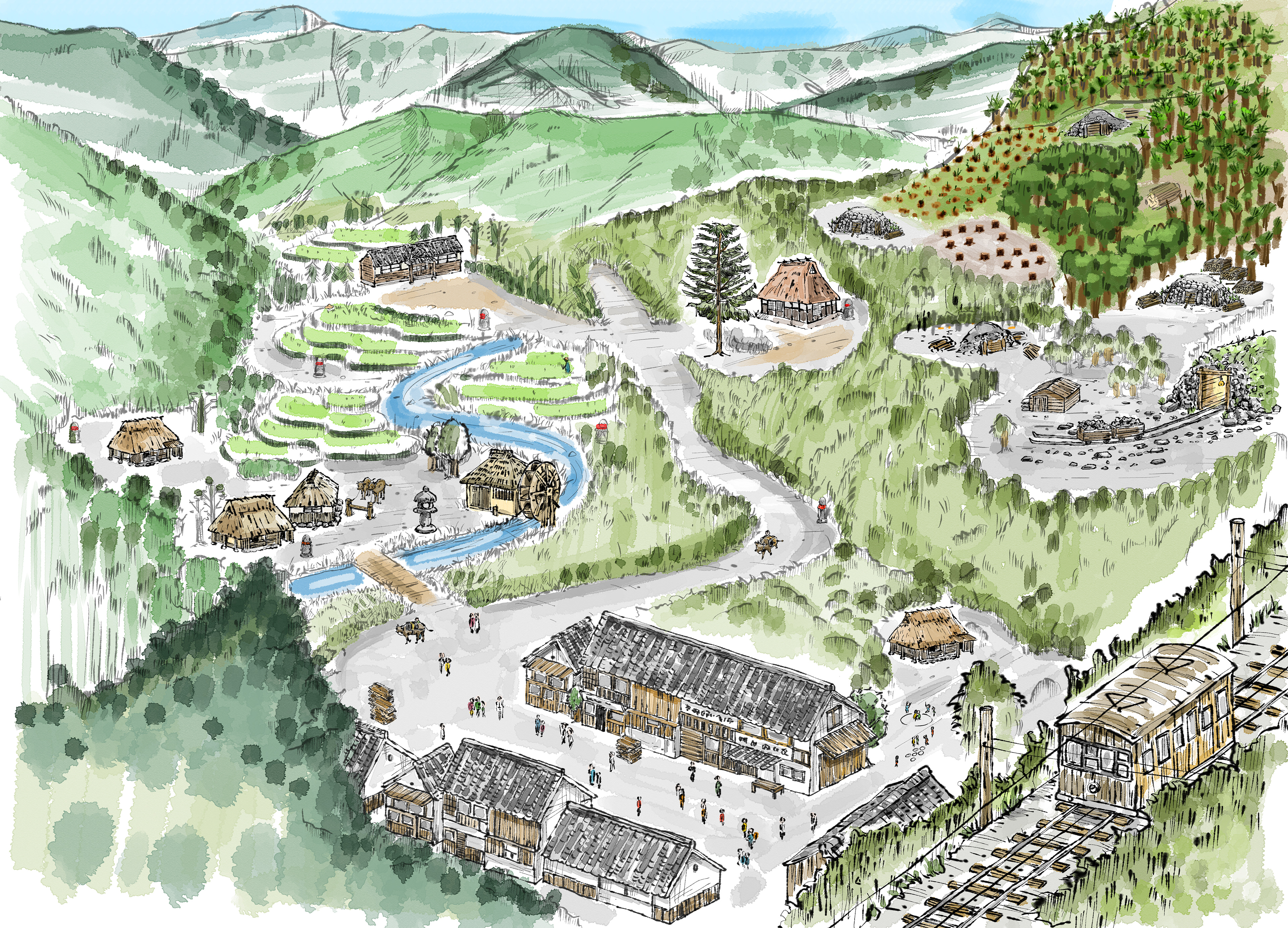 北摂里山黒川案内人ガイドブック/黒川復元図