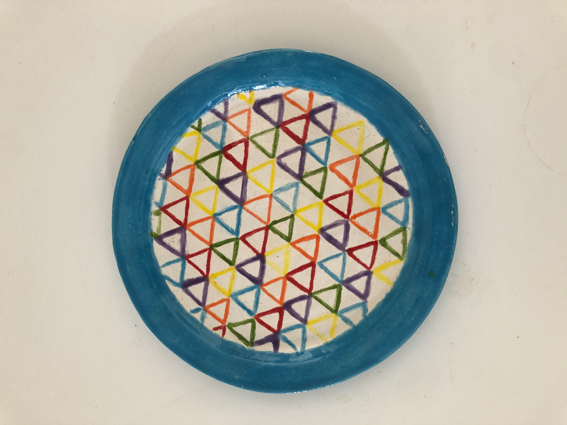 Ceramic, Geometric Plate, 2016
