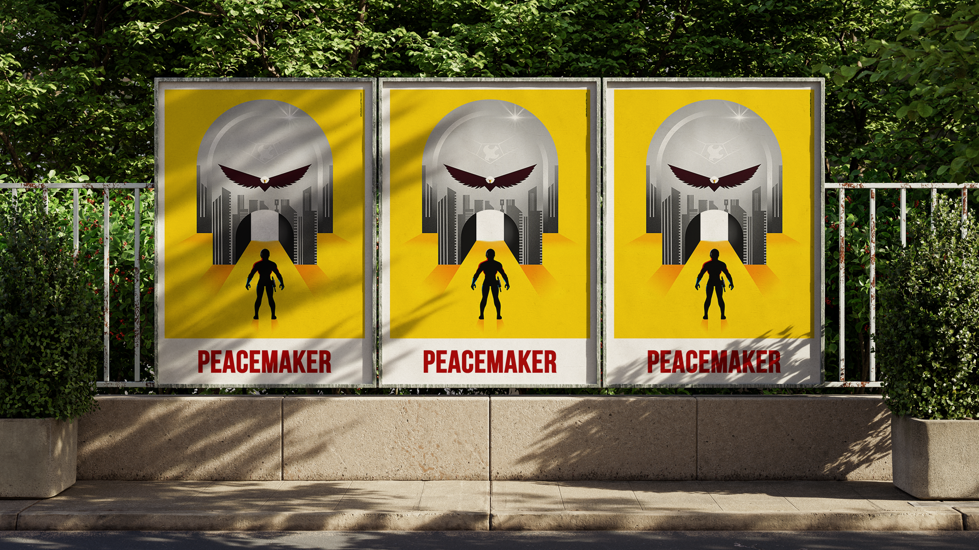 Alternative yellow poster of Peacemaker – Season 2 highlighting rebirth and new purpose.