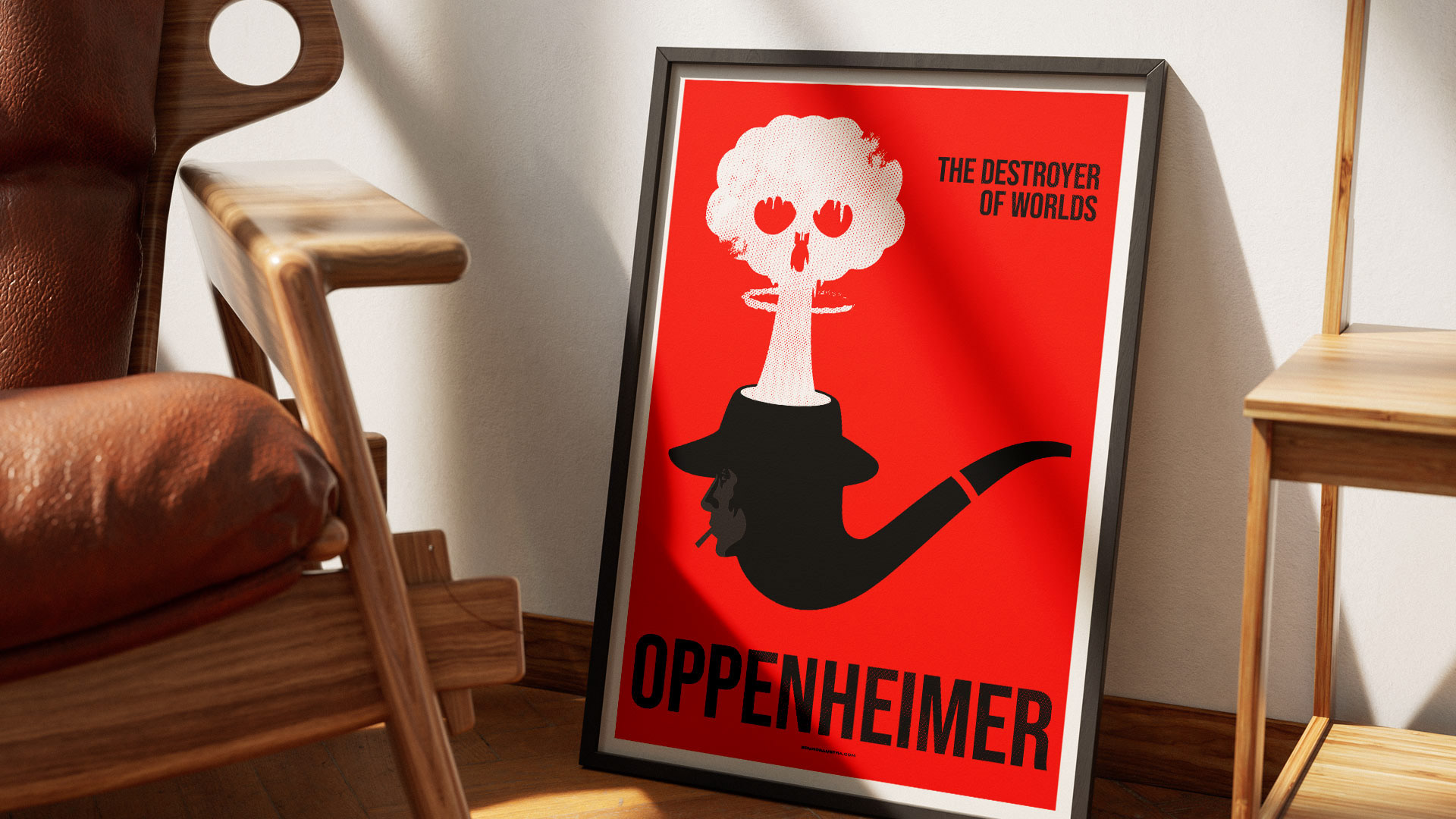 Alternative film poster of Oppenheimer, designed for collectors and film enthusiasts.