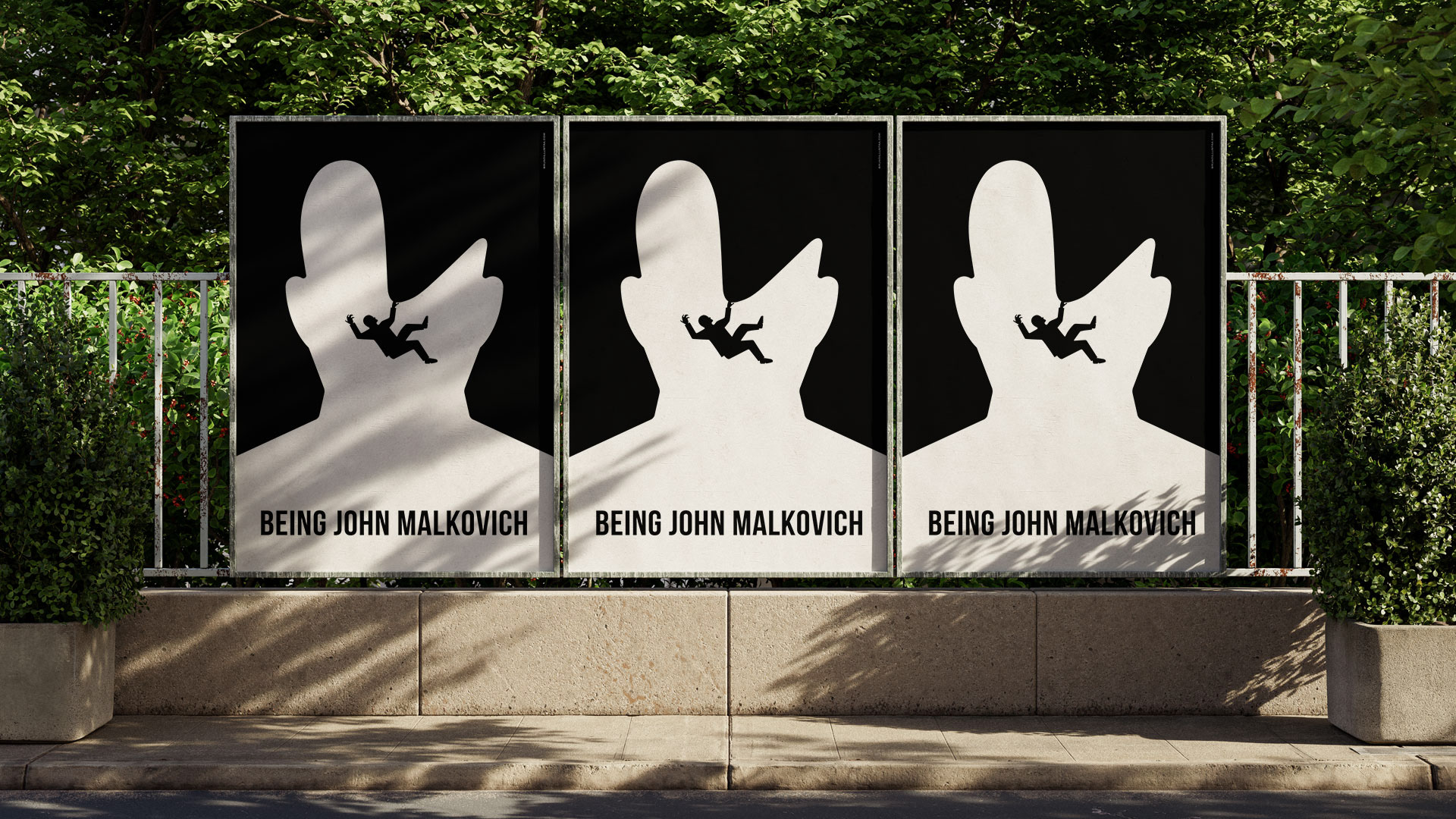 Collectible print inspired by Being John Malkovich, capturing its unique cinematic identity.