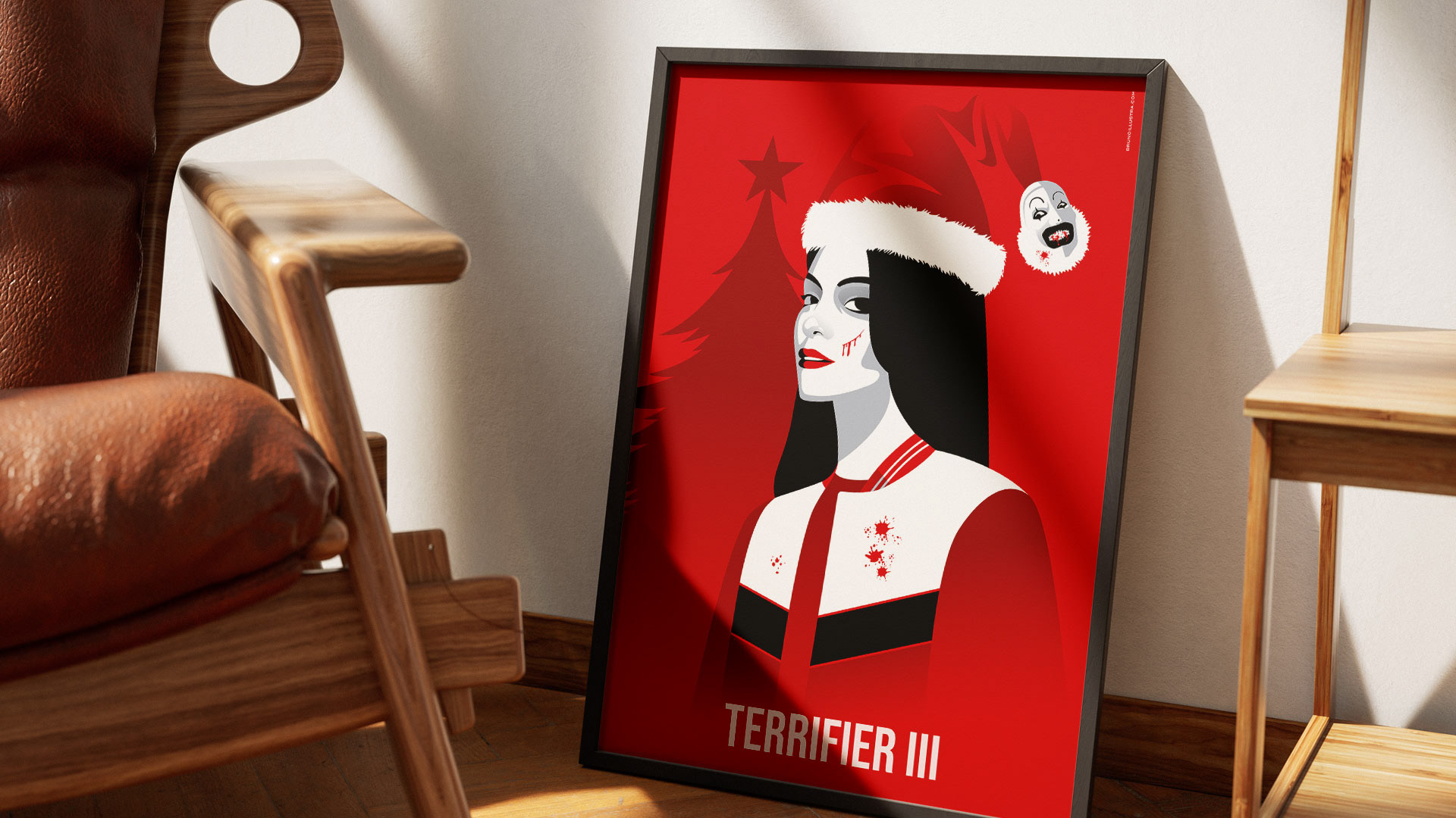 Alternative film poster of Terrifier 3, designed for collectors and film enthusiasts.
