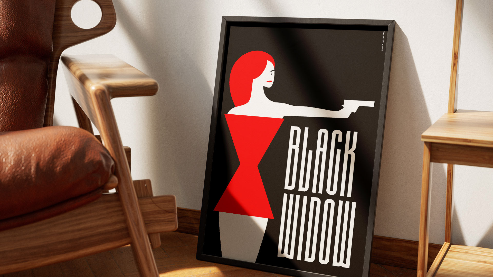 Alternative film poster of Black Widow, designed for collectors and film enthusiasts.