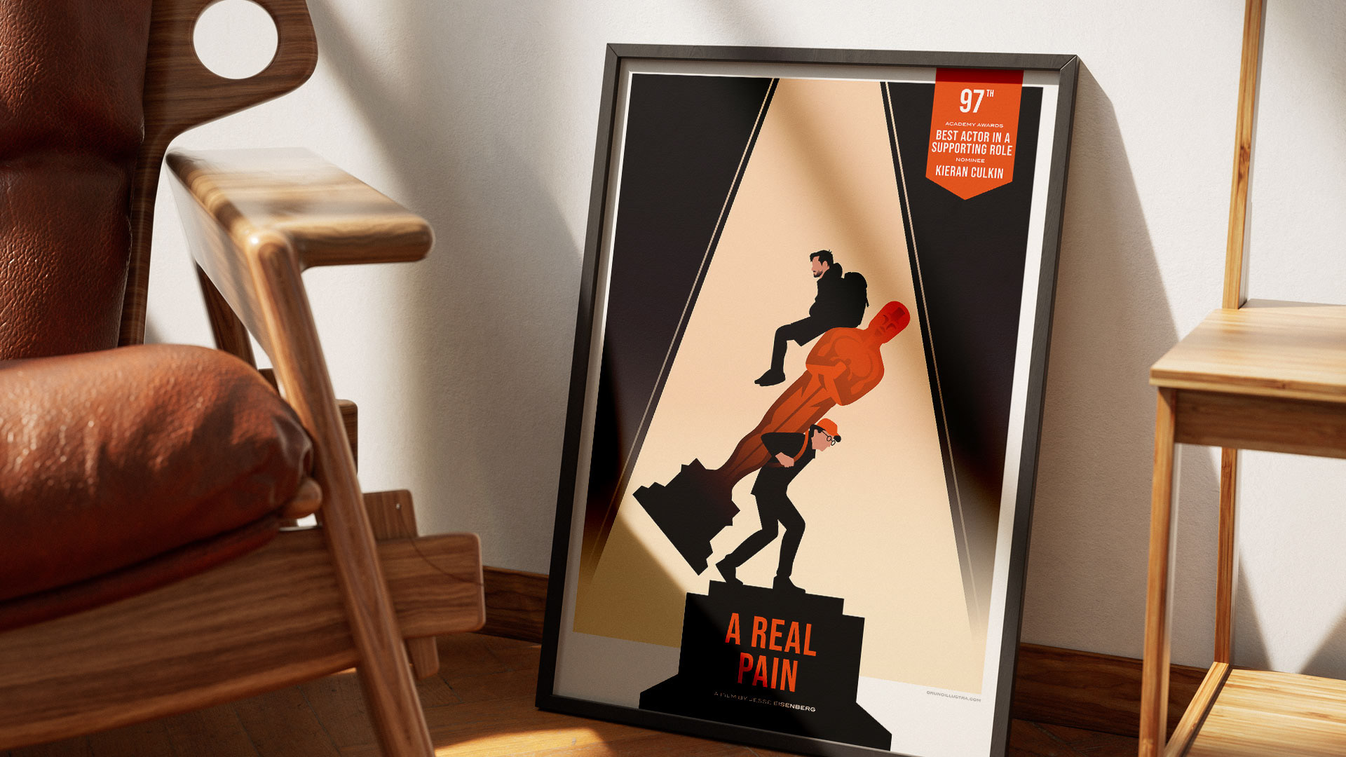 Alternative film poster of A Real Pain, designed for collectors and film enthusiasts.