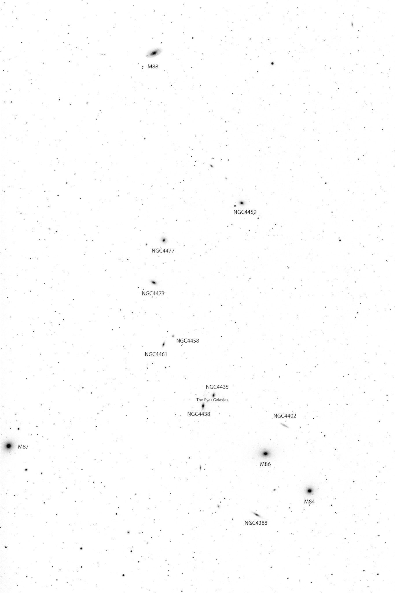 note that M87 contains a supermassive black hole a billions times mass of our sun