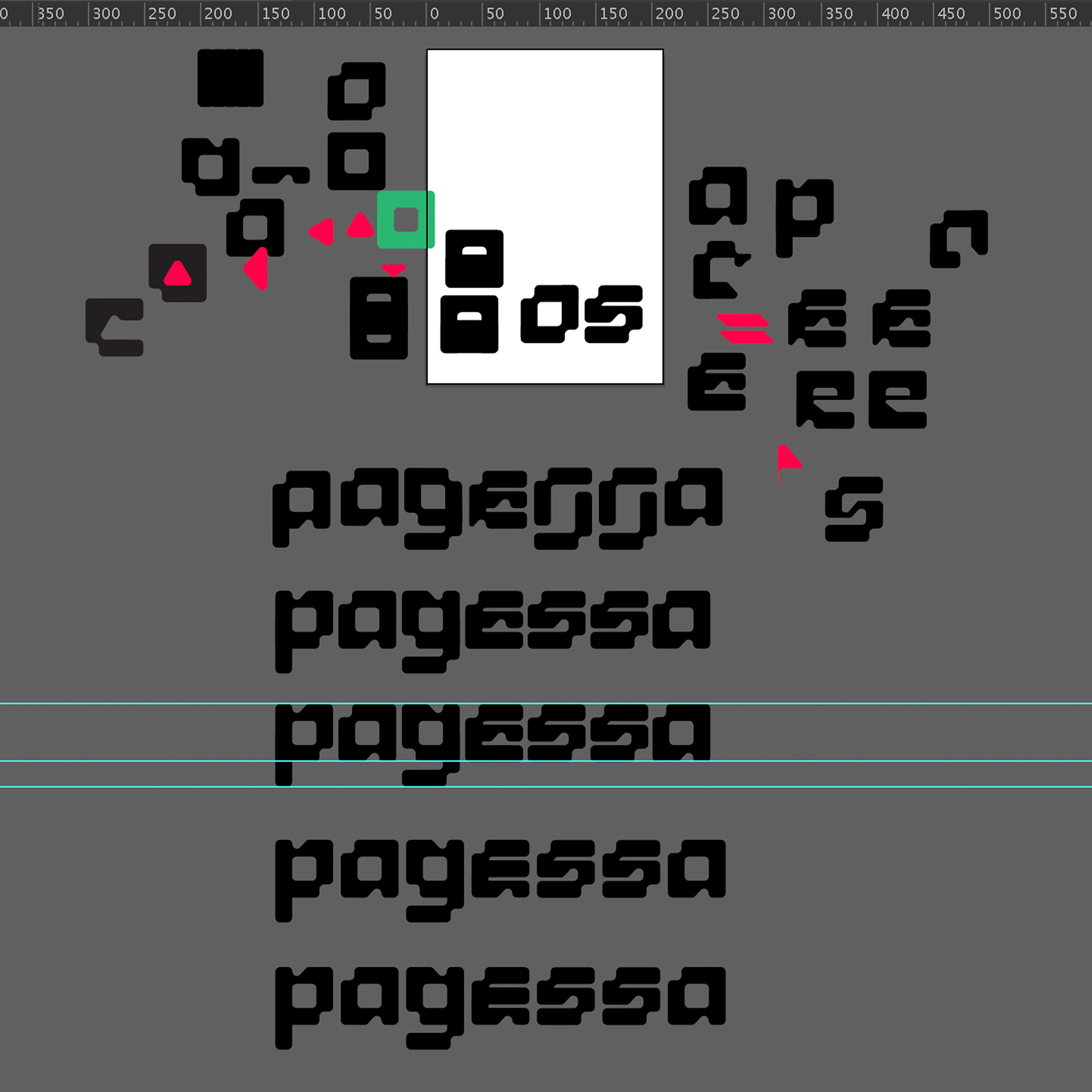 Built and developed in Illustrator with 3 simple shapes.
