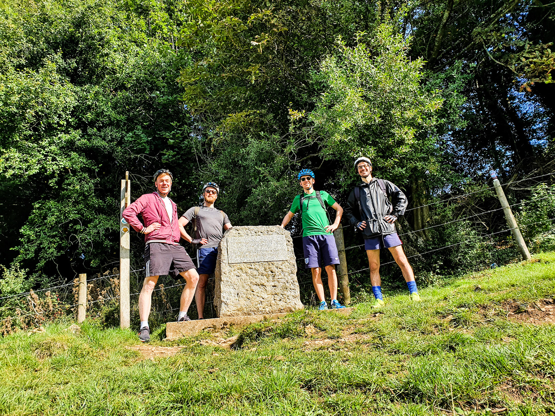 This monument represents the birth of the Thames. We cycled the length of it over a few days.