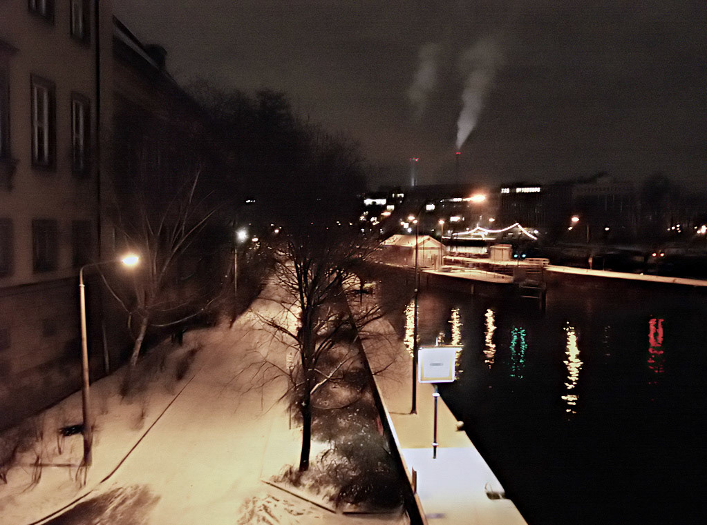 Nachts an der Spree, Berlin