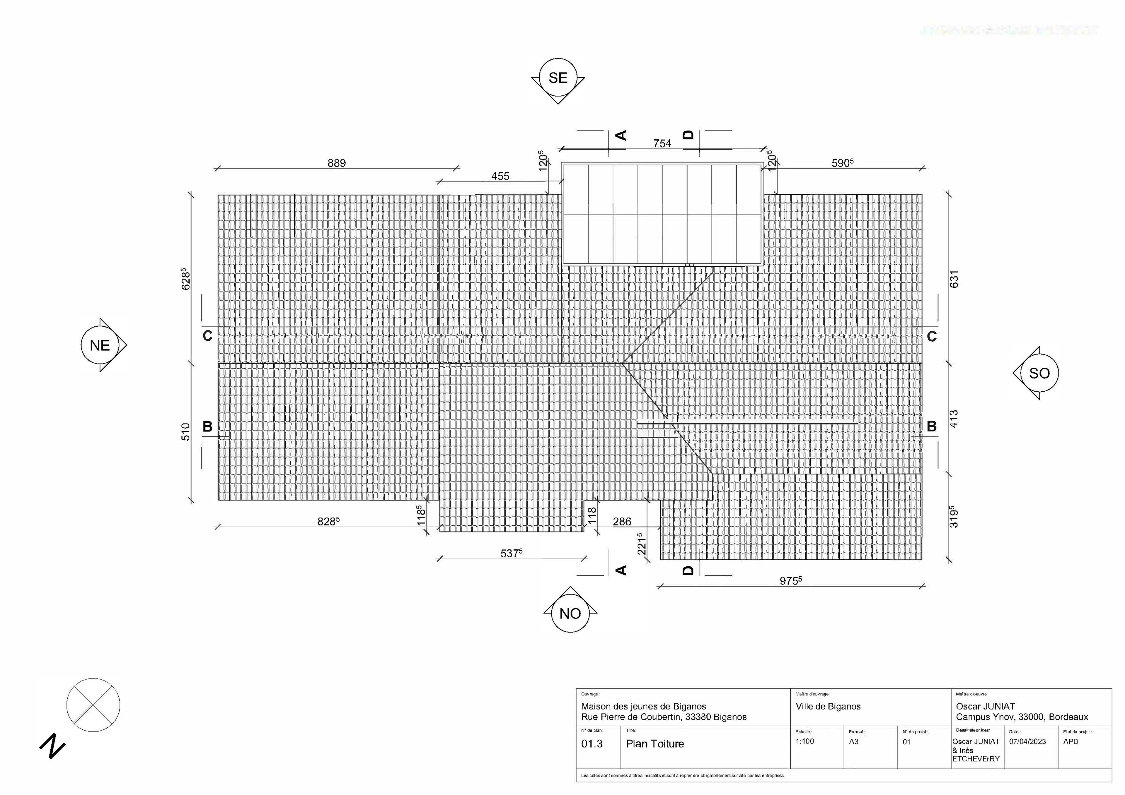 Plan toiture 1/50