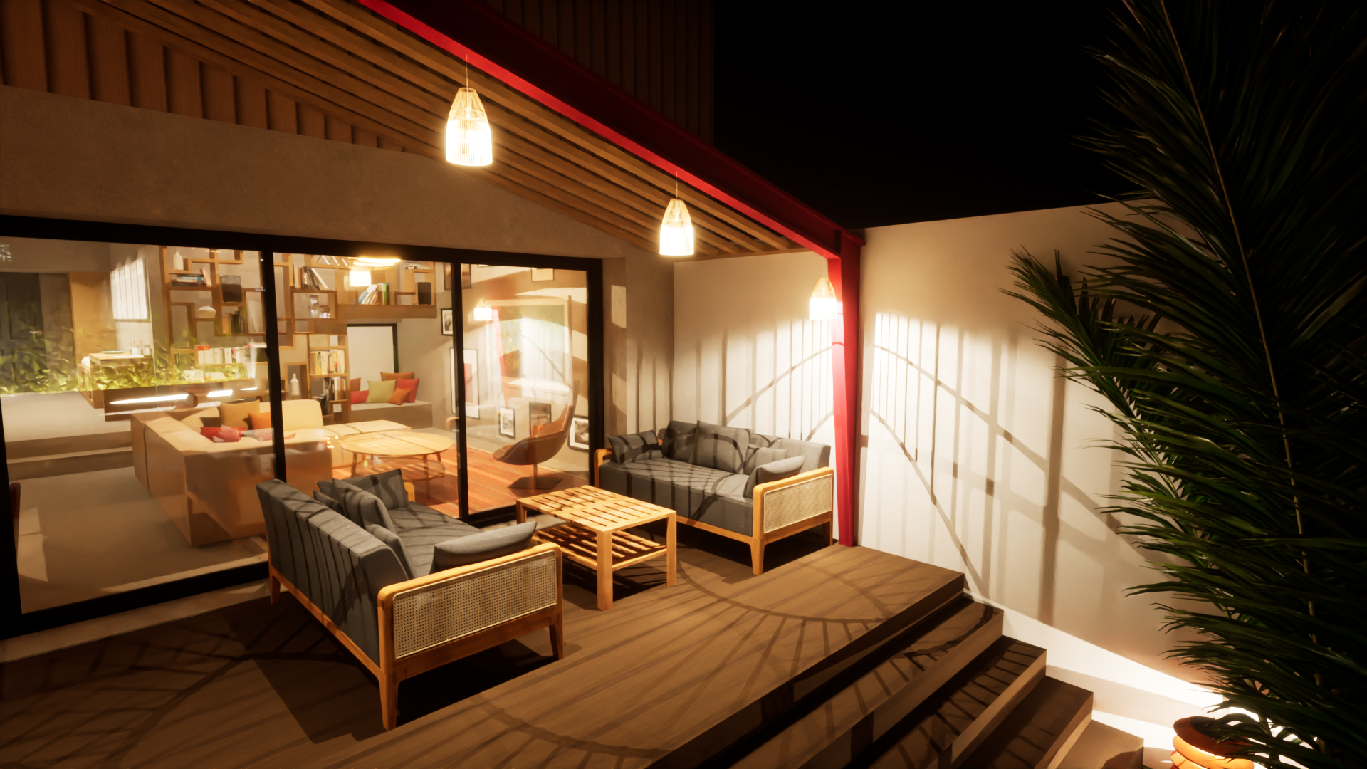 Vue terrasse nuit