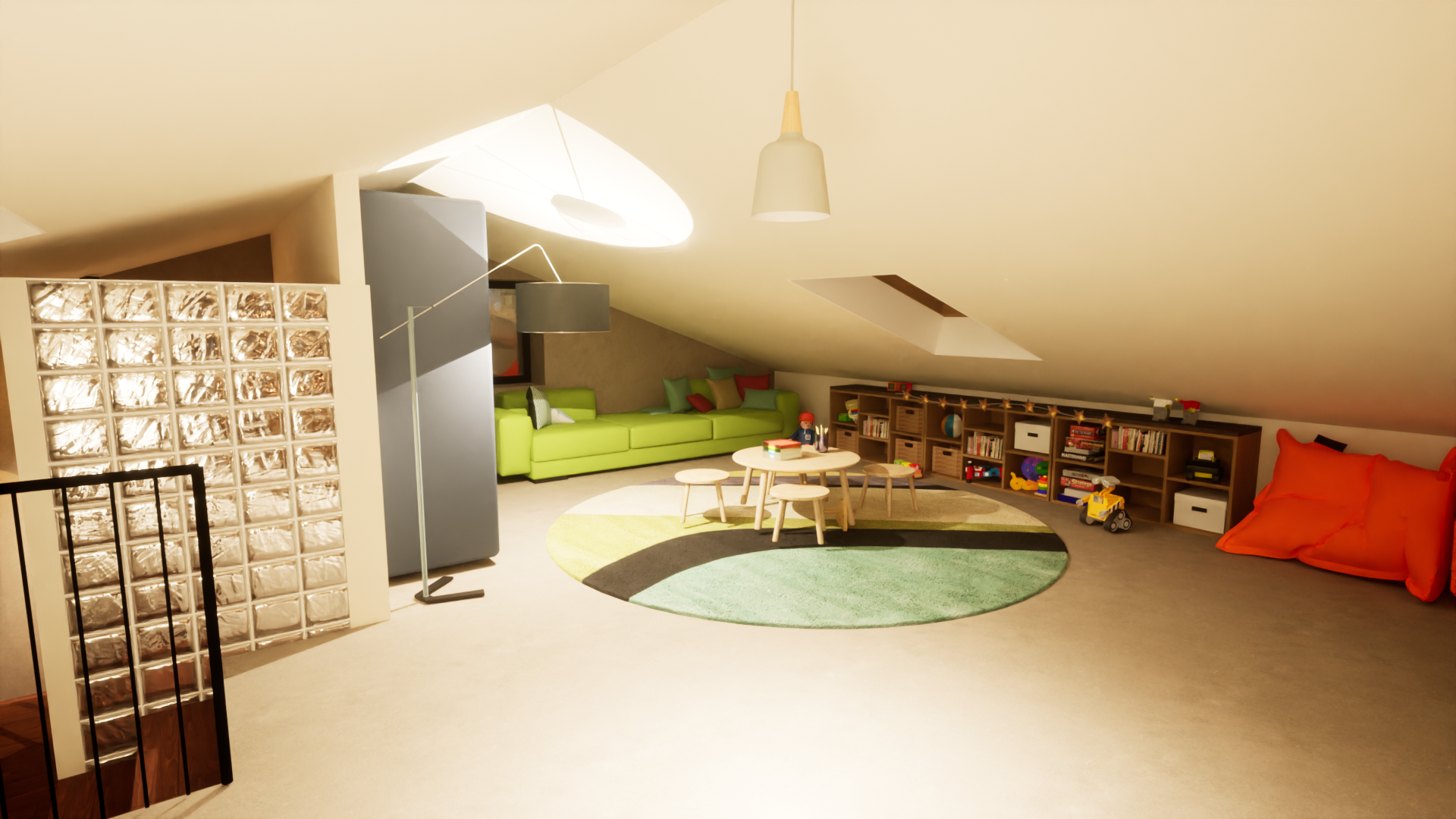 Vue salle de jeu nuit