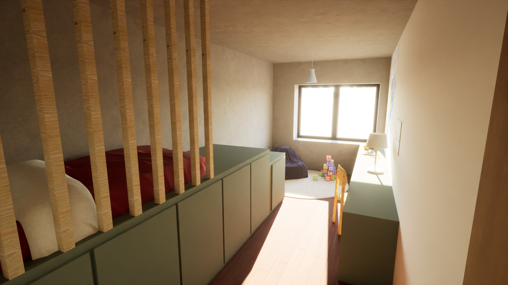Vue chambre enfant 2 jour