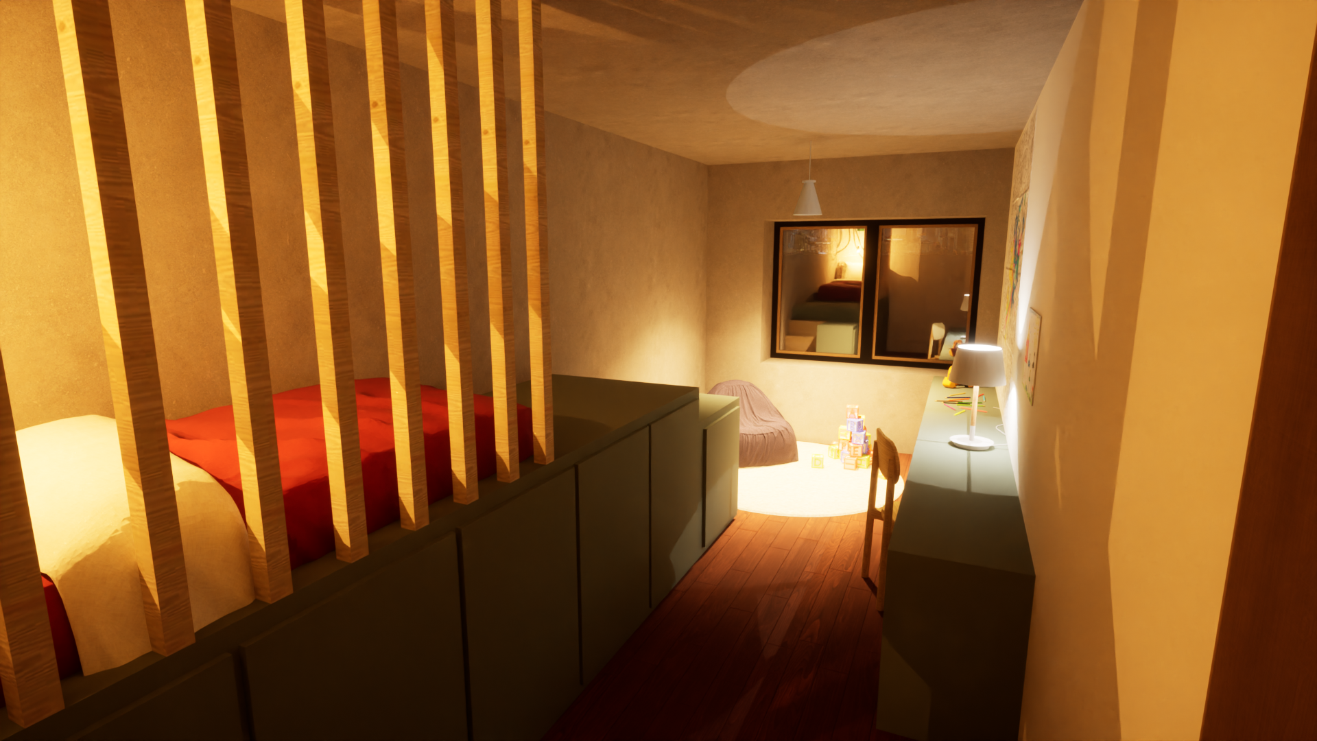 Vue chambre enfant 2 nuit
