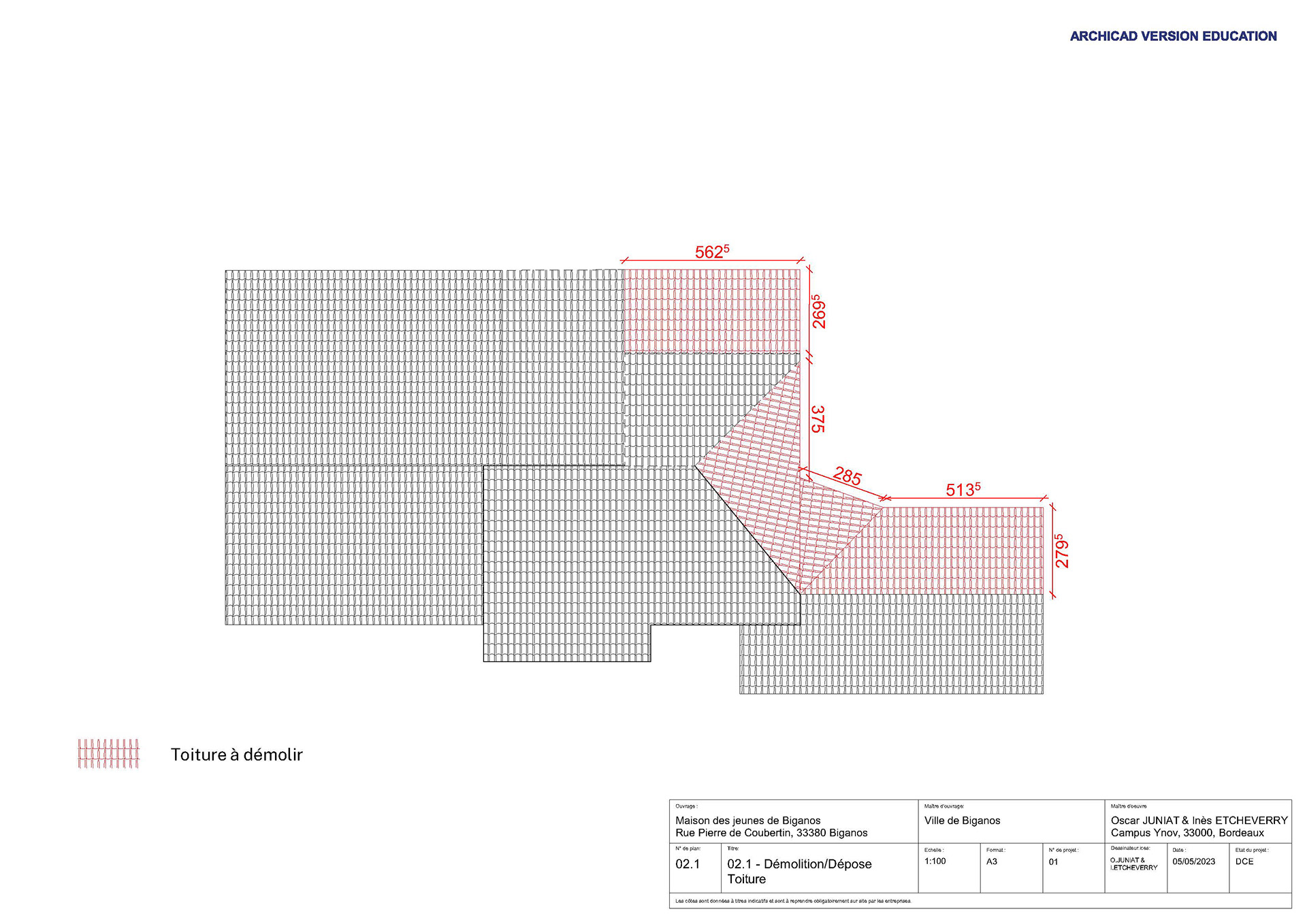 LOT 02 - Démolition/Dépose - Toiture