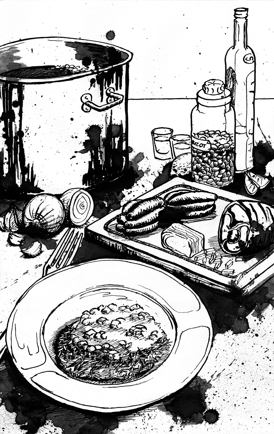 Illustration for The Inconpetant Cook by Ivor Thomas
