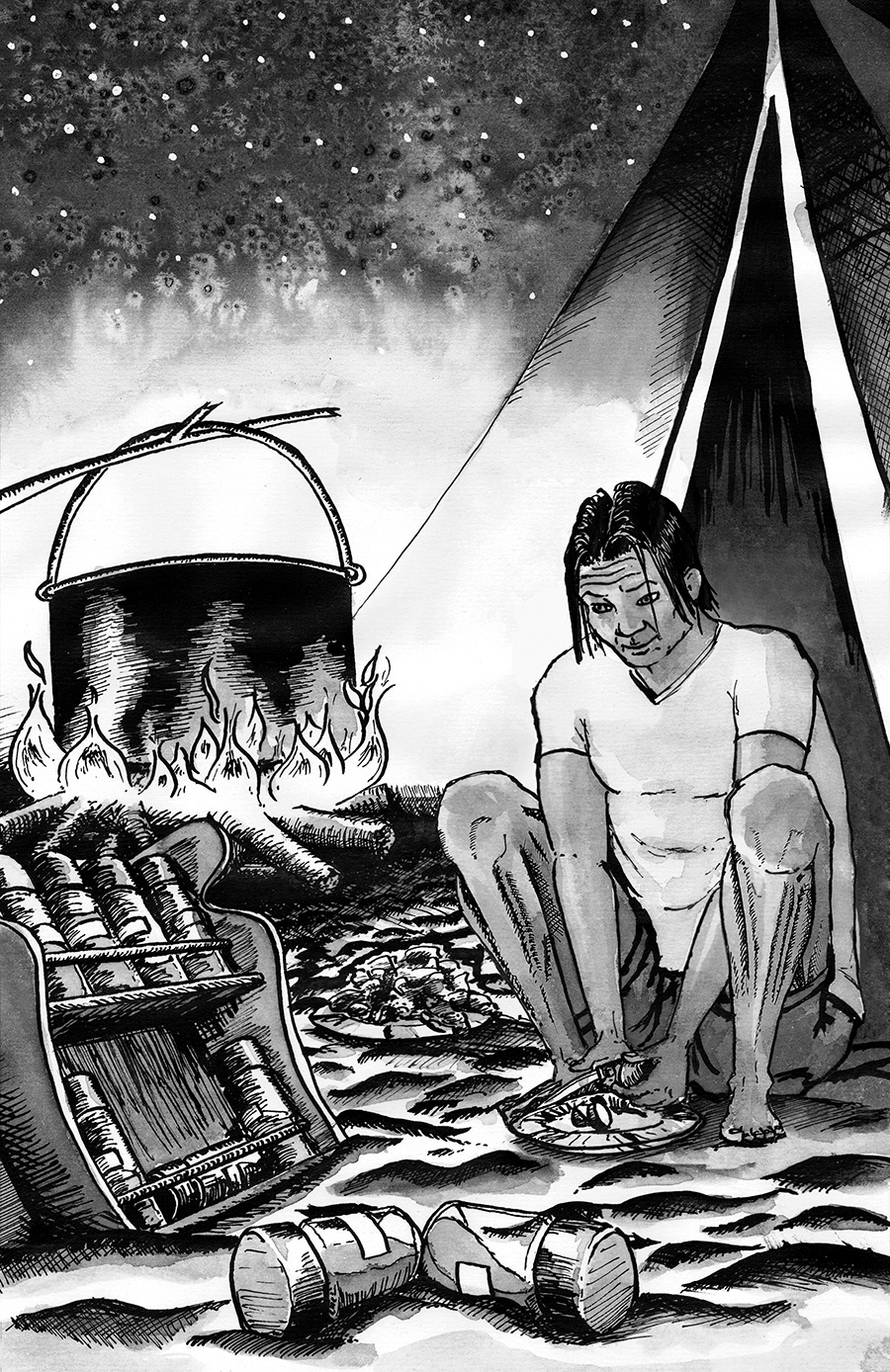 Illustration for The Inconpetant Cook by Ivor Thomas