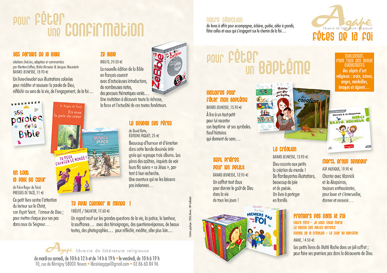 Librairie Agapè - catalogue