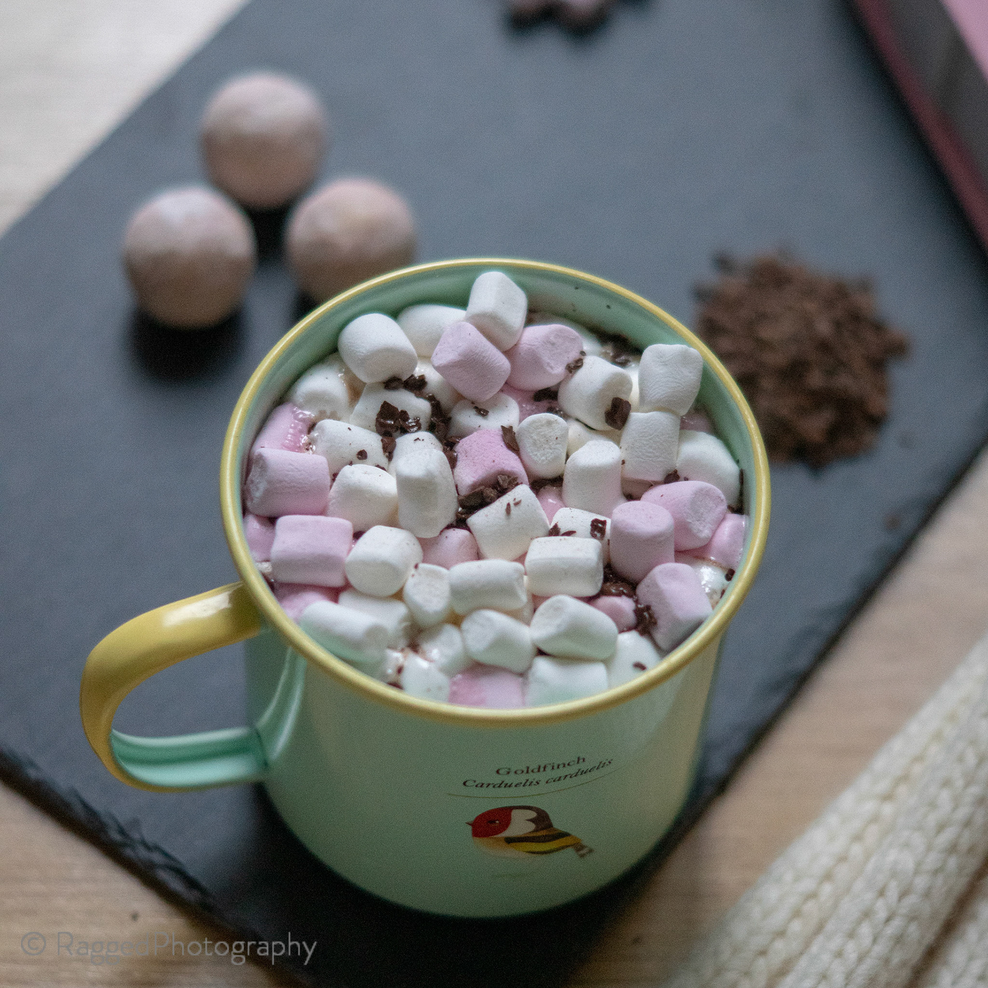 Hot chocolate with truffles