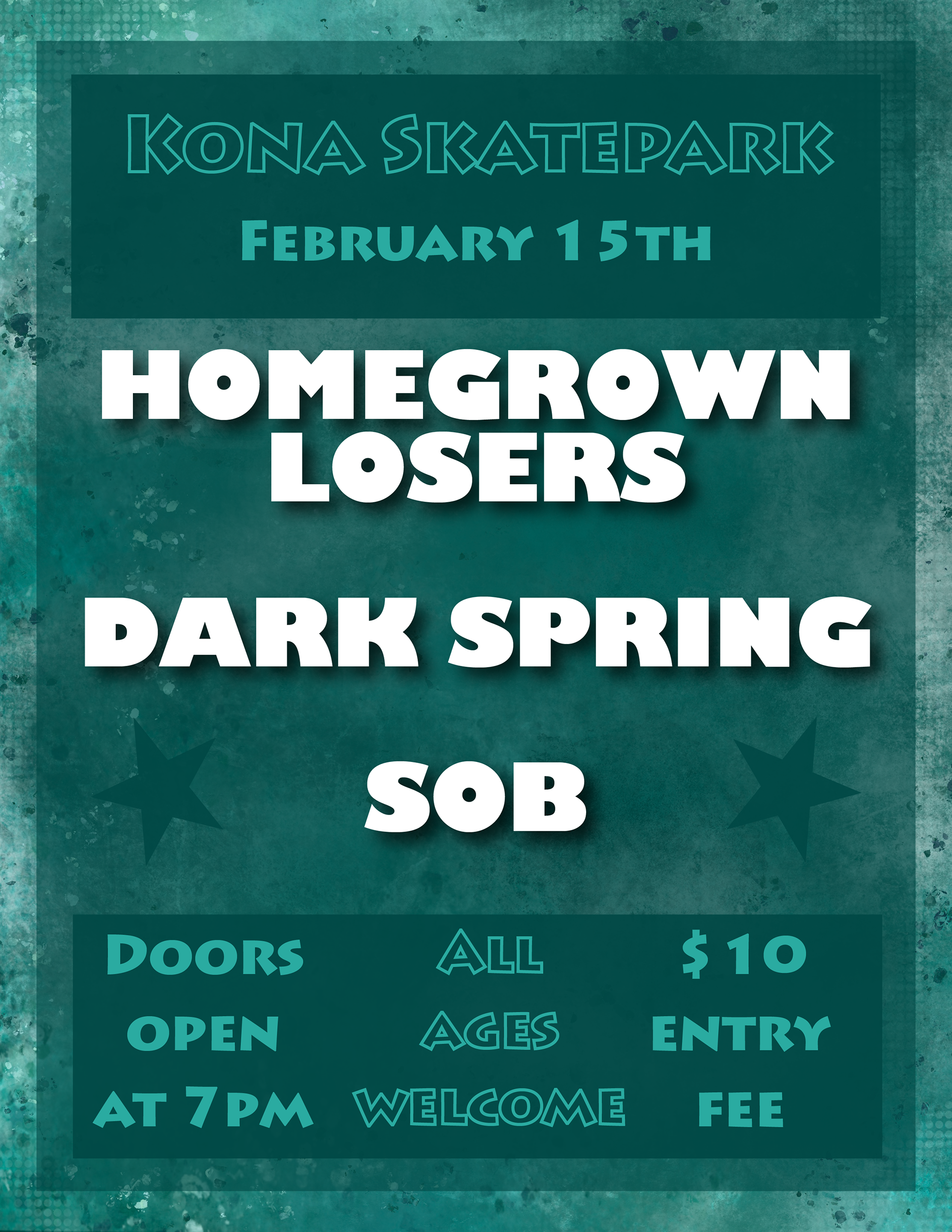 Alternate flyer for a local band.