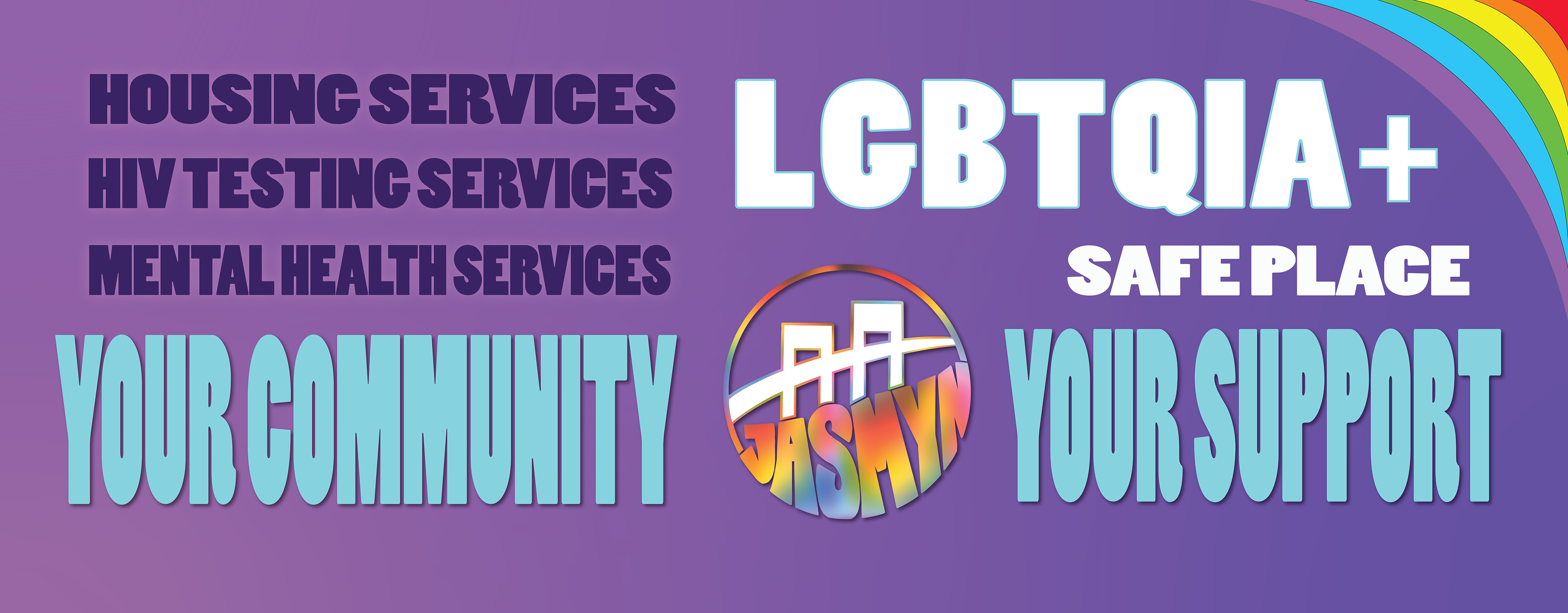 Billboard design for JASMYN community center.