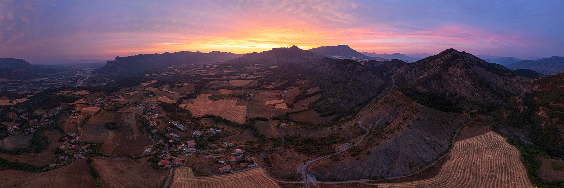 Coucher de soleil à Lardier et Valença
