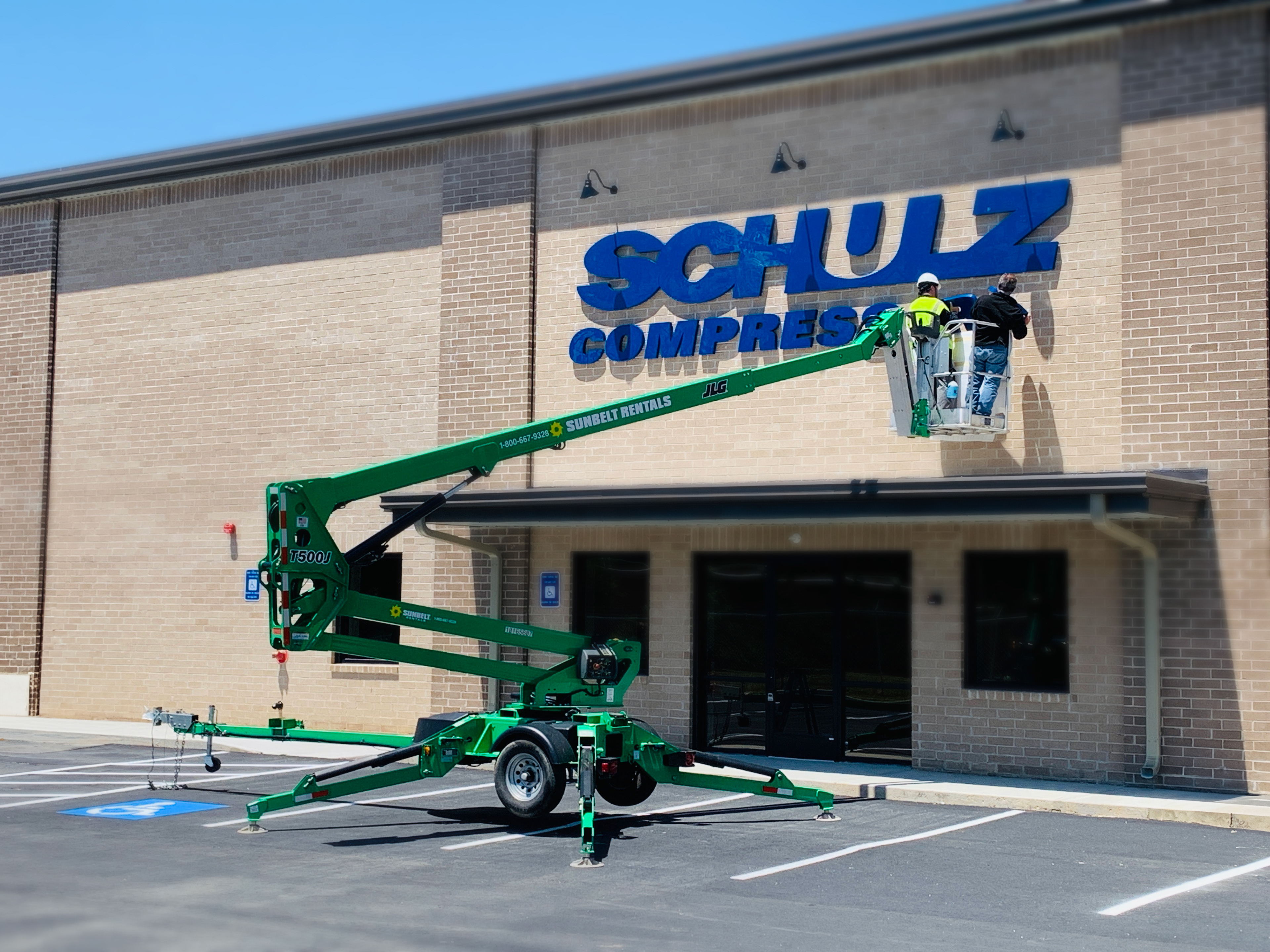 Experience the stylish representation of Schulz of America's presence in Acworth, as depicted by the carefully designed front office sign, striking the perfect balance between corporate and local aesthetics.