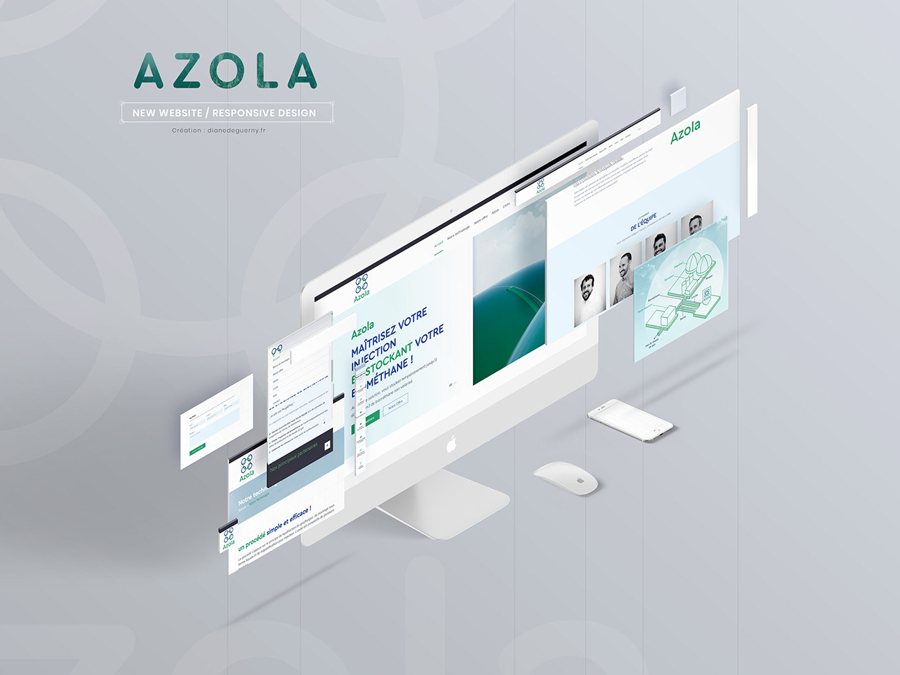 Conception du site internet - Client : Azola, Engie.