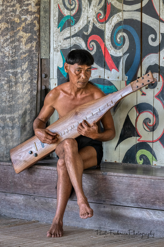Iban Musician - Borneo