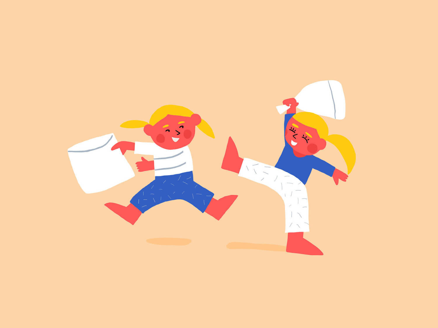 children illustration, family illustration, brother and sister by Tatiana Vovchek