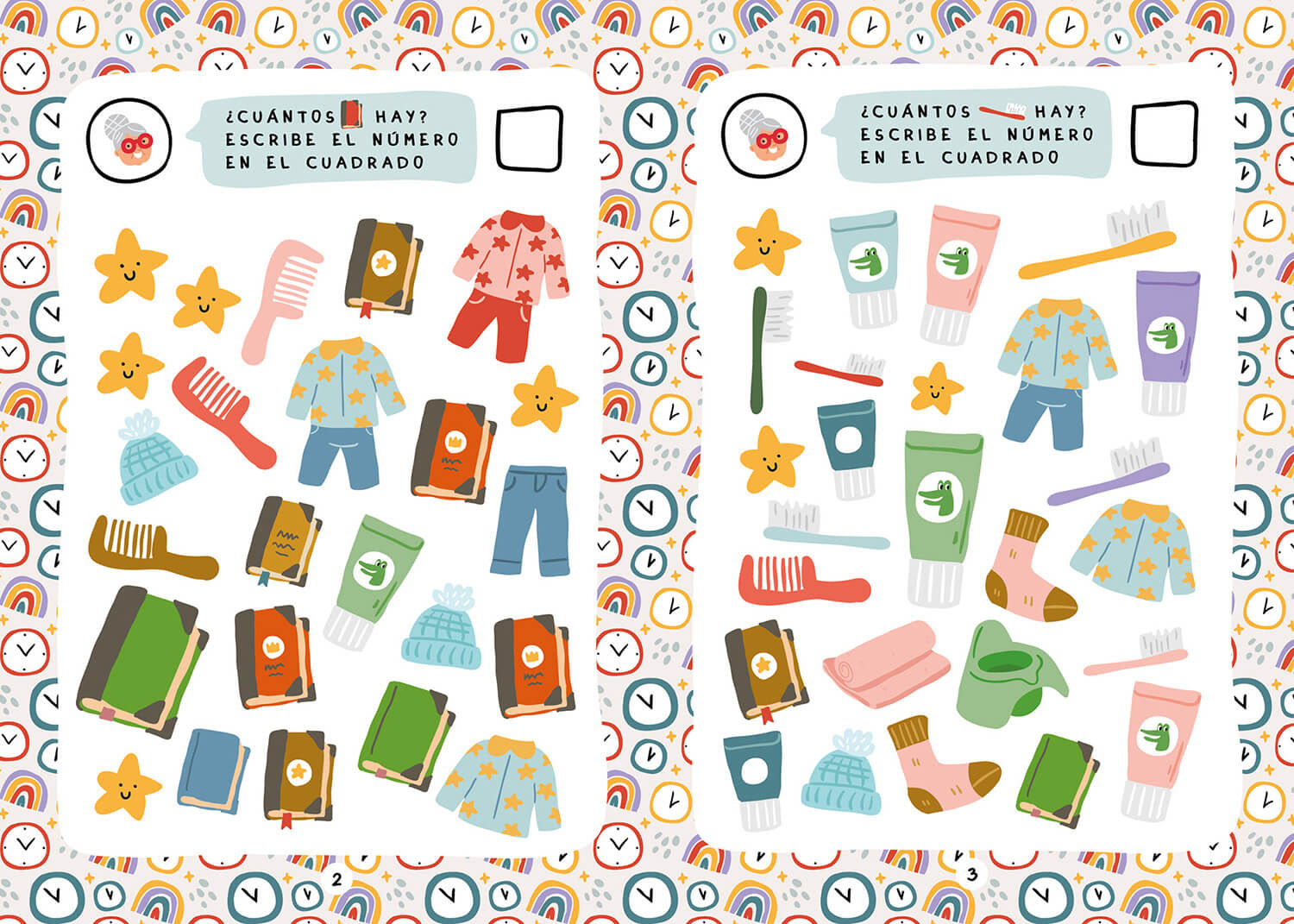 activity book for children to practice numbers, colors by Tatiana Vovchek