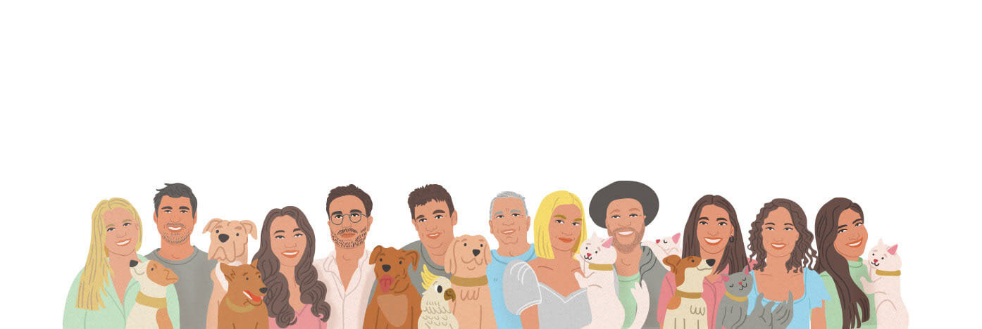 corporate pets, illustrations for social media by Tatiana Vovchek