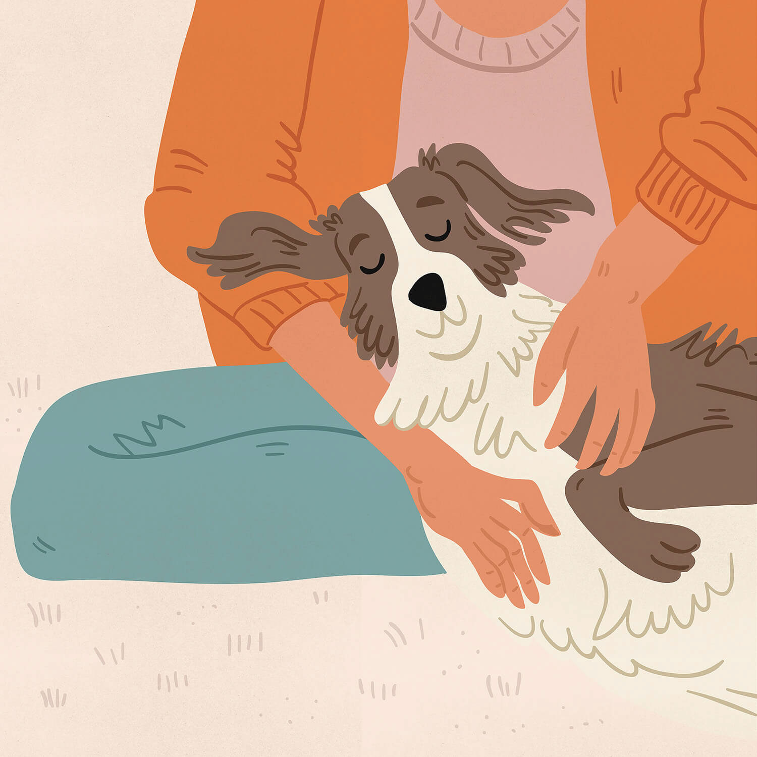 dog illustration, domestic dog portrait by Tatiana Vovchek