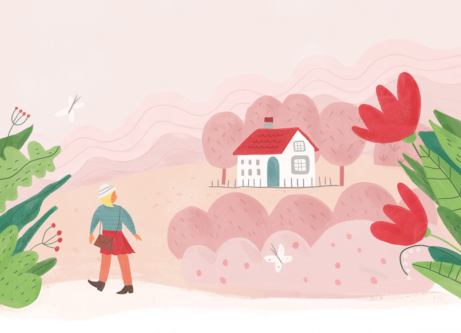 fairy tale about littlev fairy, magical wood adventures, kidlit illustration by Tatiana Vovchek