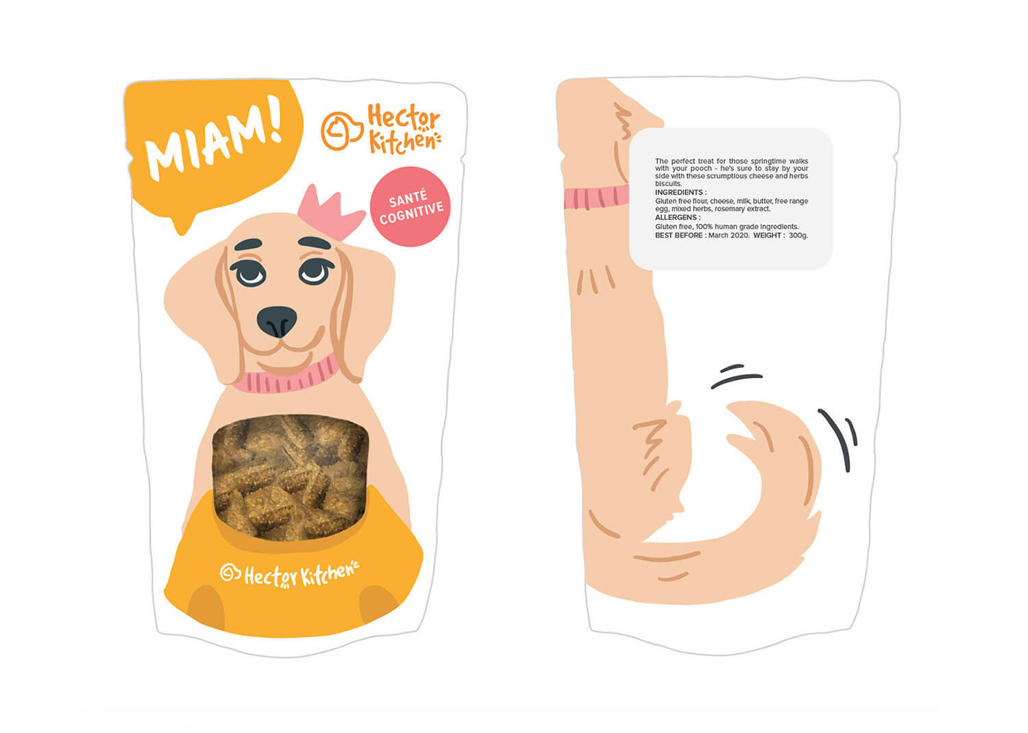 dog treats, illustrations and package design by Tatiana Vovchek