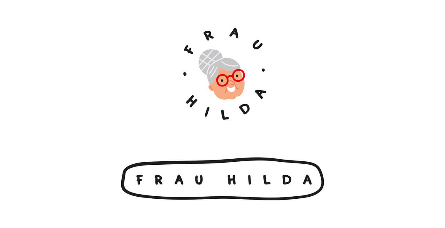 Frau Hilda, logo. character design and illustrations by Tatiana Vovchek