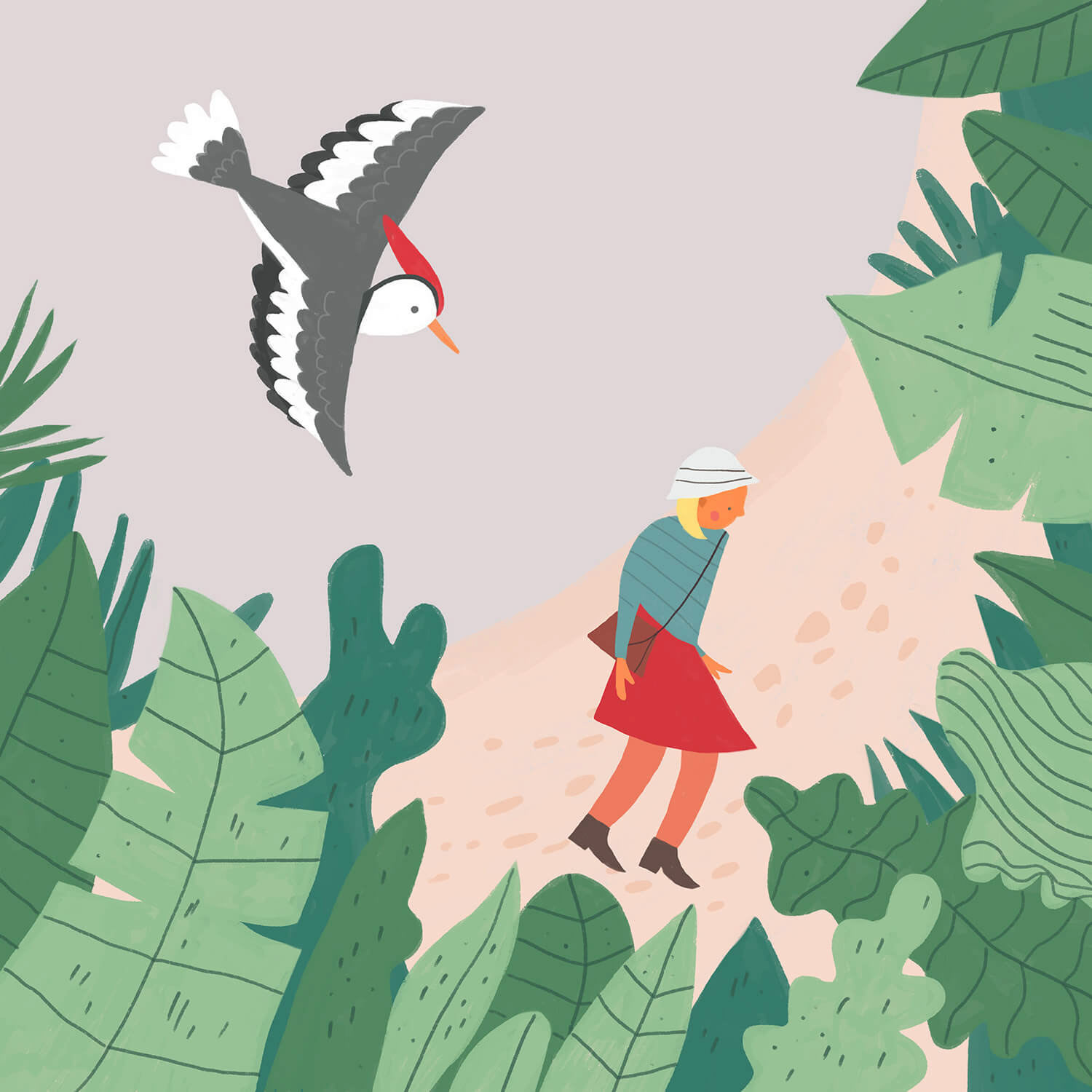 fairy tale about little fairy, dwarf character, magical wood adventures, kidlit illustration by Tatiana Vovchek