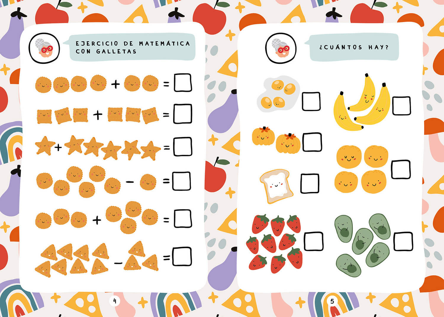 activity book for children to practice numbers, colors by Tatiana Vovchek