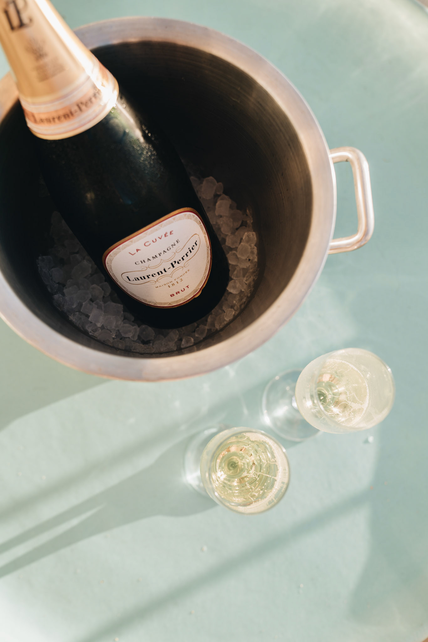 Champagne Bottle in Ice Bucket