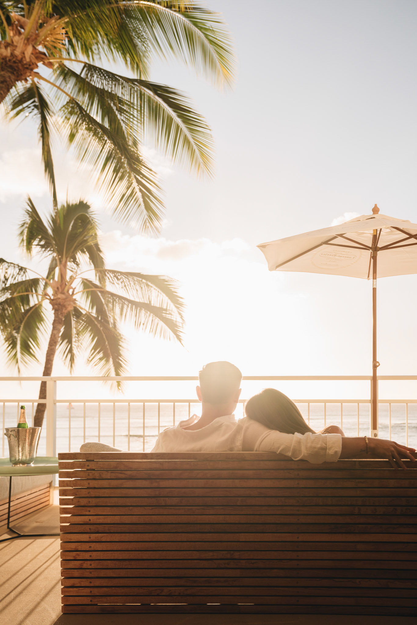 Couple Relaxing on a Balcony