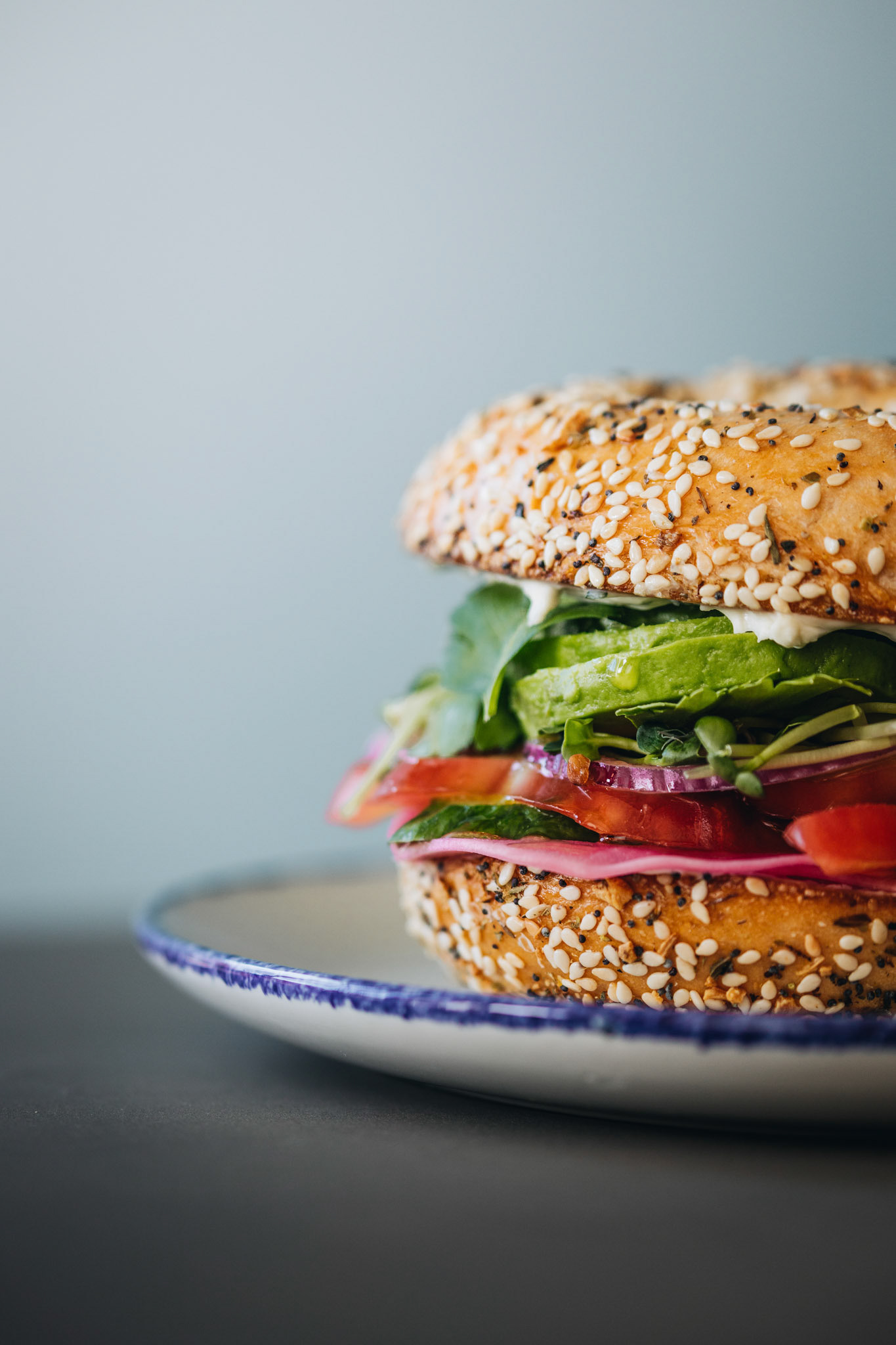 Bagel Sandwich with Vegetables